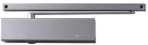 CISA 1D520003044, Chiudiporta Serie D5200 Aereo con Braccio a Slitta, con Forza Regolabile, Senza Arresto, EN 1-4, Nero opaco, Largh. Porta Max 1100