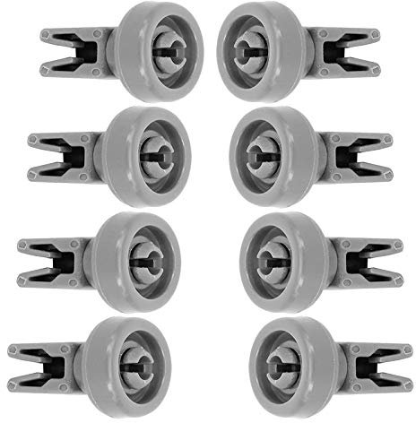 SPARES2GO Universal 25mm Dishwasher Basket Rack Wheels (Small, Pack of 8)
