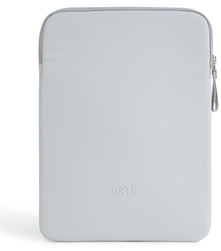 Urth Naos Laptop Sleeve - 13-14 Inch Padded, Water Resistant, Recycled Laptop Case Compatible with MacBook Air/Pro in Ash Grey