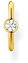Thomas Sabo Einzel Ohrklemme weißer Stein gold vergoldetes Silber EC0018-414-14