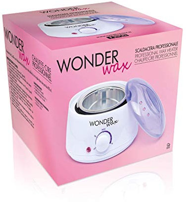 Wonder Wax - Calentador de Cera 100W 400G - Calentador de Cera Profesional para Cera Depilatoria en Perlas, Discos o Bote, con Temperatura Ajustable - Herramientas y Accesorios para la Depilación