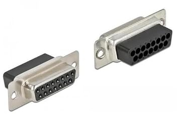 Delock D-Sub 15 Pin Crimp Buchse, Metall, 4 Stück