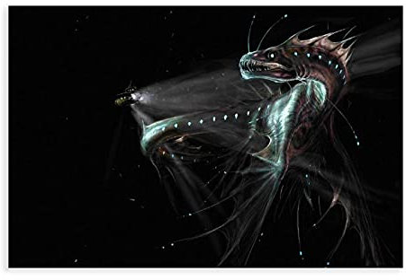 LINYUYI Subnautica 32 Leinwand-Poster, Schlafzimmerdekoration, Sport, Landschaft, Büro, Raumdekoration, Geschenkrahmen: 50 x 75 cm