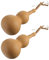 TOYANDONA 2pcs Natural Dried Gourd Unfinished Wood Gourd DIY Painting Wood Peg Doll Figurine for DIY Arts Crafts Chinese Feng Shui Wu Lou Desktop Ornament 13-15CM