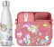 wolga-kreativ Personalisiertes Set Mepal Brotdose und Trinkflasche Meerjungfrau Schildkröte für Jungen und Mädchen - Bento Lunchbox mit Fächern und Unterteilung Geschenk Schule Kindergarten