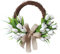 SJDWDX 15.7 Inch Half Tulip Wreaths, Natural Rattan Wreath with Tulip and Linen Bow Tulip Wreath Simulation Flowers Garland for Front Door Window Wall Wedding Decor