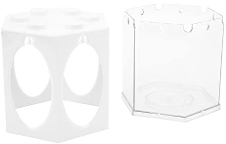 HEEPDD Sechseckiges Aquarium, Kleines Sechseckiges Aquarium aus Kunststoff, Tragbares Laternen-Vogelkäfig-Form, Miniatur-Landschaftsfischbecken