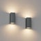 Klighten 2 Stück Anthrazit Wandleuchte Aussen Innen, Wasserdicht IP65 Modern Wandlampe Außen, Aluminium Eckig Außenlampe Außenleuchte Wand, Up Down GU10 Fassung Außenwandleuchte, Ohne Leuchtmitte