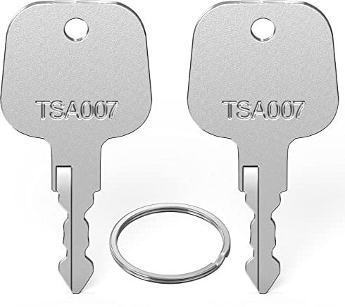 Ancable 2 Stück Schlüssel Kompatibel mit TSA007, 007 Schlüssel Multifunktionale Gepäckschlüssel, Master Key Kompatibel mit TSA007 Schloss für Gepäck Koffer Passwort Schlösser
