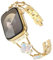 KADES Edelstahlarmband für Apple Watch Armband Damen,Glitzer Diamant Gliederarmband für Apple Watch SE,Metallarmband für Apple Watch series 10 42mm,9/8/7 41mm,6/5/4 40mm,3/2/1 38mm,Gold/Irisierend