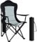 WOLTU Campingstuhl klappbar, Leichter Klappstuhl für Outdoor, Angelstuhl, mit Becherhalter Seitentasche, bis 150 kg belastbar, für Camping Strand Garten Terrasse, Schwarz + Hellgrau