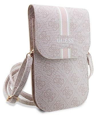 CG MOBILE Unisex Guess Geldbörse 4G mit Streifenmuster Umhängetasche, Rose