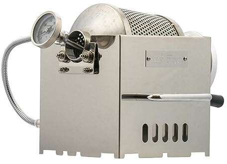 KALDI Mini Home Coffee Gas Roaster - 200g Capacity, Choice of Manual Handle or Motor Drive, Hopper/Sampler as option, Gas Burner Required (Motor Drive, Full-Set)