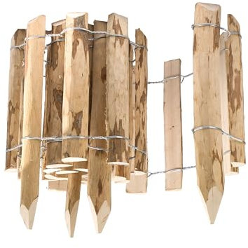 BOGATECO Natürlicher Haselnuss-Rollborder - Garten-Halbpalisade | Imprägniert | Einfache Montage | Dauerhafter Schutz | 50cm x 300cm | Schutz für Beete | Natürliche Farbe