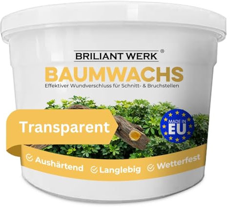 Briliantwerk® 350g Baumwachs Wundverschluss I Wundverschluss für Bäume für eine schnelle Heilung I Unser Baumharz bildet eine robuste, wetterfeste Schutzschicht I Geeignet für alle Pflanzen