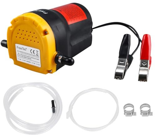 FreeTec 12V 80W Oil Change Pump Extractor with Tubes, Oil Suction Pump Diesel Pump Fuel Pump, Changing Motor Oil Engine Oil Transfer Pump for Truck RV Boat ATV Auto Car Motorbike
