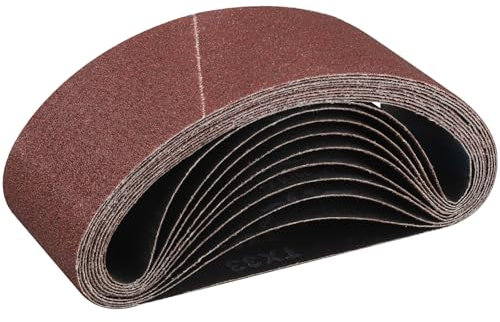STEBRUAM Bande Abrasive 75x 457 mm,10PCS 60 grain Ensemble de Bandes Abrasives