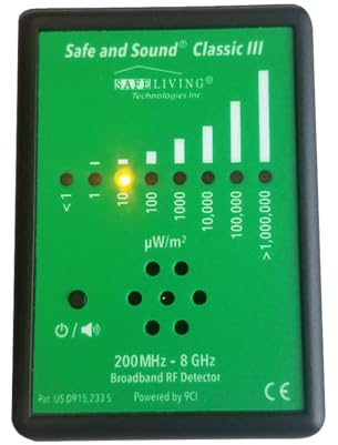 Safe and Sound Classic III Radio Frequency 5G Detector New 2024 Release by Safe Living Technologies Inc