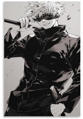 Gojo Satoru Poster, Jjk, Gemälde auf Leinwand, Wandkunst, Poster, Rollbild, Druck, Wanddekoration, Heimposter, 20 x 30 cm