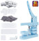MK.Bear 50mm/1.97 Inch Square-Shaped Fridge Magnet Button Maker Machine With 100 Pcs Supplies for DIY Refrigerator Magnets