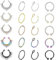 lafomukea 20 Stück Fake Nasenpiercing, Fake Septum Rings Faux, Edelstahl Faux Lippen, Non Pierced Nasen Septum Ring, Body Piercing Schmuck für Frauen, Männer