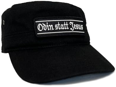 No Face No Name Military Cap Odin statt Jesus in schwarz I Unisex frei einstellbar I bestickter Patch I Army Basecap Snapback Kappe Mütze