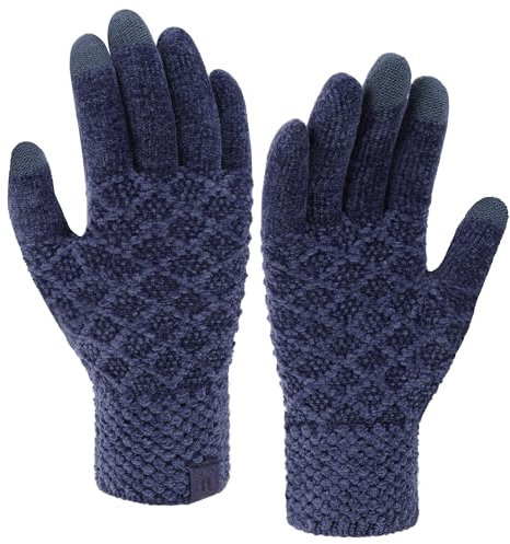 ZASFOU Damen Winter Touchscreen Handschuhe Warm Chenille Winterhandschuhe Strickhandschuhe für Frauen Geschenk Kaltes Wetter