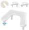 EBANKU Arm Rest for Nails Tech, U-Shaped Leather Nail Stand Nail Hand Rest, Adjustable Height Hand Rest for Nails, Non-Slip Foot Cushion for Nail Art Salon(White)