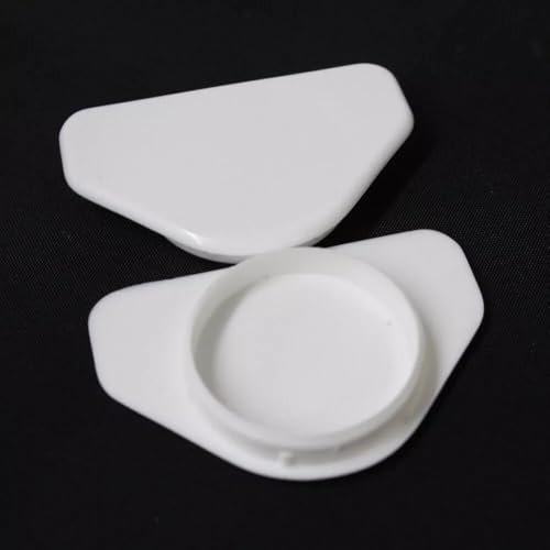 Lot de 50 cache-trous de charnière à ailettes pour portes d'armoires de cuisine/placards Blanc 35 mm