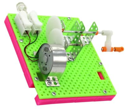 Vaguelly Stromgenerator Handkurbel Lernspielzeug Handdynamo Für Jungen Und Bausatz Manuelles Dynamo-Set Lernspielzeug