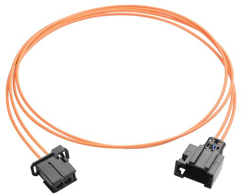 YACSEJAO Auto fibra ottica loop cavo 1M/3,3FT Anti-Pull impermeabile ad alta temperatura resistente PBT Audio amplificatore auto più cavo in fibra ottica (Maschio-Femmina)