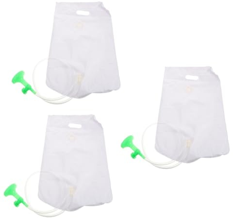PACKOVE 3 Stück Badetasche pflegebett auslaufsicherer Duschbeutel mit für reisen hängend über Nacht Nachttisch waschen Reise-Kulturbeutel tragbarer großer Wasserbeutel Plastik Transparent