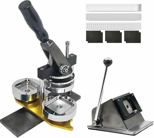 2 X 2 Inch Square Fridge Magnet Making Machine, Fridge Sticker Magnet Press With DIY Photos 50 X 50mm + Paper Cutter + 100 Pieces Materials