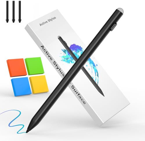 Microsoft Surface Pen für Microsoft Surface Pro 12/11/9/10/8/X/7/6/5/4/3, Surface Go 4/3/2/Laptop/Studio/Book, Surface Pro Pen mit USB-C-Schnellladefunktion, 4096 Druckstufen, Magnetisch