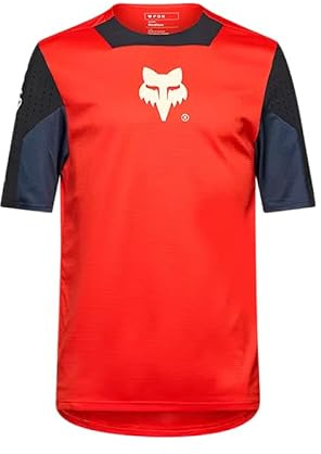 Cycling Jersey Fox Defend Fluo RED S