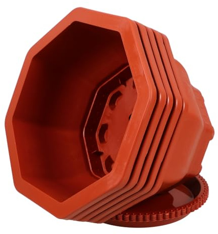 iplusmile 5pièces Pots De Plantation Hexagonaux Plastique Petits Pots De Forme Octogonale avec Plateau De Formation pour Bonsaï De Plantation pour Usage Intérieur Et Extérieur