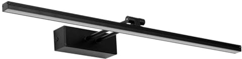 LED Spiegel Frontleuchte 10w Schwarz für Spiegel mit Modernem Design | Aluminium PC Ausführung, für Video und Fashion Photography, 2.0cm Schlank