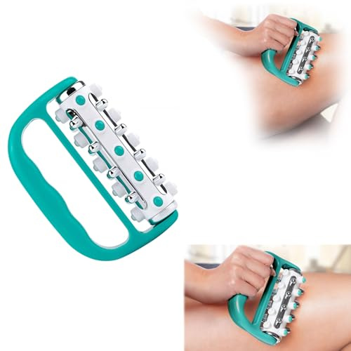 2025 Neu Massageroller Handmassagegerät, Lymphdrainage & Faszien Massagegerät, Selbstmassagerolle für Beine, Füße, Arme & Rücken, Tragbarer Handmassageroller für Zuhause & Reisen (Grün)
