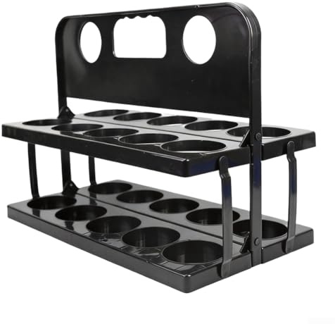 Sawhamale Botellero portátil de 10 Compartimentos para Gimnasio y Ciclismo, Equipo de hidratación, logística y eficiencia de configuración (Negro)