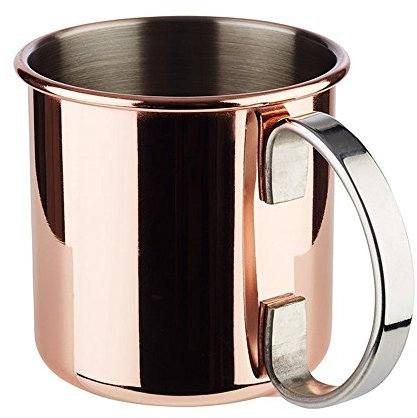 APS 93310 Becher MOSCOW MULE, Ø 9 cm, Höhe 9 cm, 0,45 Liter Edelstahl, Kupfer-Look, hochglanzpoliert