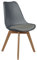The Home Deco Factory Stuhl skandinavisch mit Kissen – Höhe 83 cm – Grau
