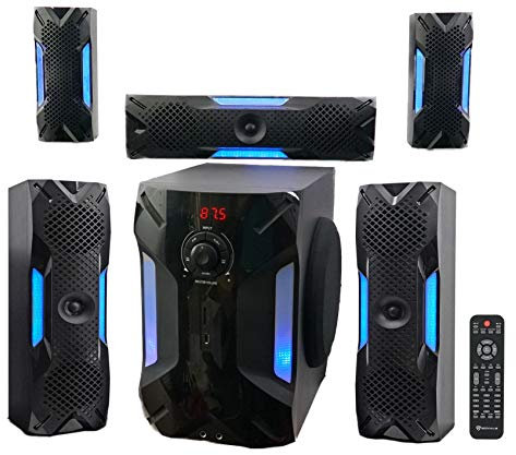 Rockville HTS56 1000w 5.1 Channel Home Theater System/Bluetooth/USB+8 Subwoofer