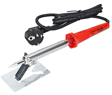 Ferrestock FSKSOL040 Soldador eléctrico de punta fina para estaño con 40W, calentamiento rápido, mango antitérmico y ergonómico