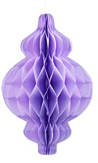 Creativery 1 Wabenball Figur Laterne 25cm (Flieder 462H) // Honeycomb Hängedeko Raumdeko Geburtstag Party Feier
