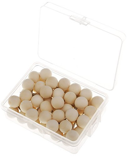 60er Box Holz Pinnwandnadeln Pinnadeln Reißnägel Reißzwecke KarteikarteniKarteikartenn Nagel Stecknadeln Heftzwecken Markierungsnadeln für Schule