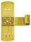 DMX - Fensterladen Mittelband Fensterband Möbelscharniere Holzverbindung Torband Geflochtenes Türscharnier Werfgehänge Baubeschlag für Möbel, Tore, Türen, 1 Stück - ZR - Golden, 165x110x3,0 mm