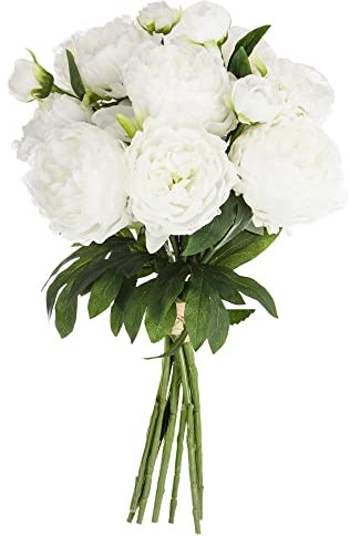Atmosphera - Bouquet de 13 pivoines artificielles - H50 cm