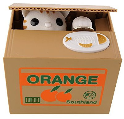 Xrten Elektronische Spardose, Elektronische Katze Sparbüchse für Kinder und Erwachsene, Kleine Sparkasse Gelddose Geschenk für Kinder für Kleingeld