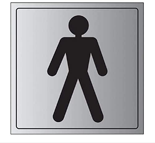 V Safety General Door-Gents Toilet Sign - 200mm x 200mm - 1.6mm Alu Rigid Plastic