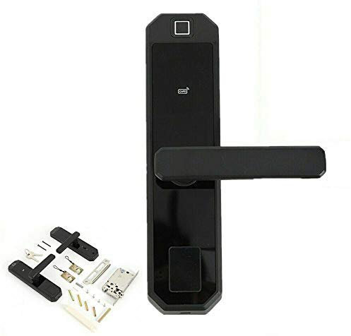 Nero Porta di Vetro Intelligente Blocco Della Password di Blocco Delle Impronte Digitali Serratura Intelligente Porta Sistema di Controllo di Accesso di Impronte Digitali/Password/Magnetica